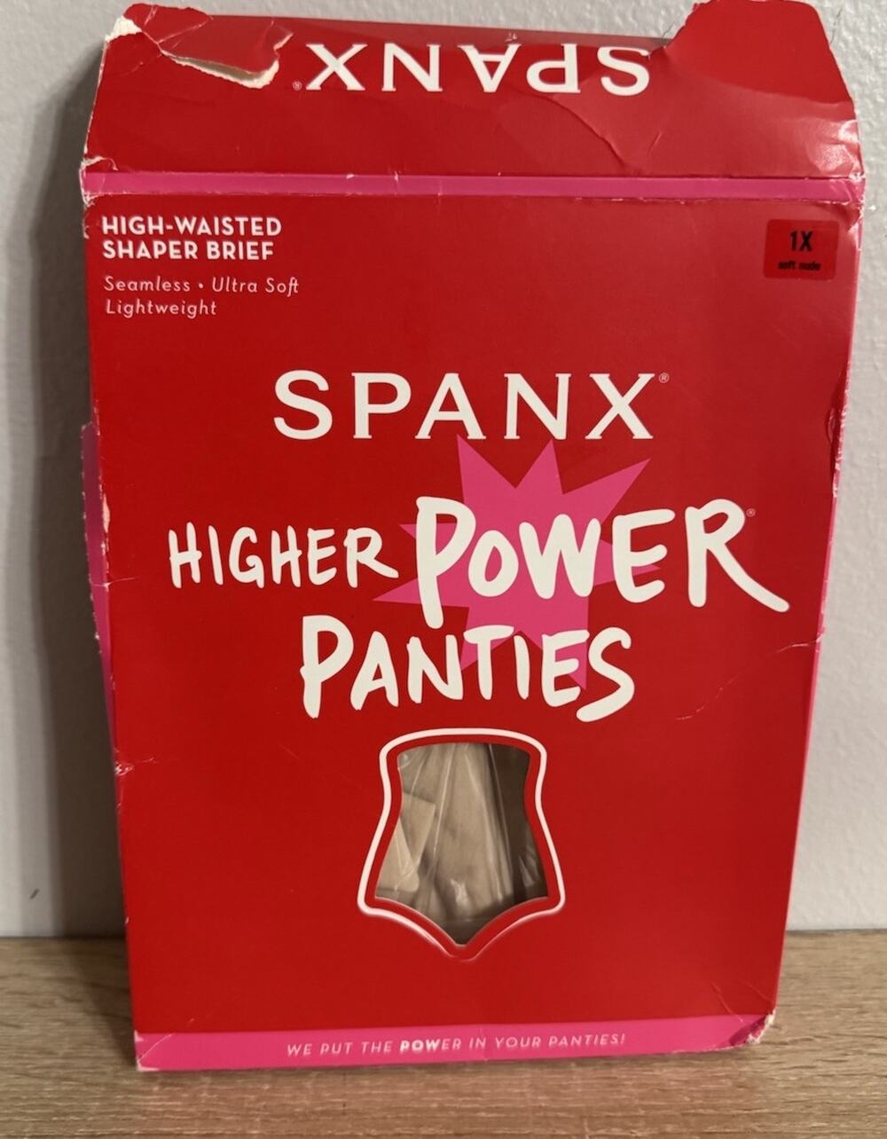Spanx Higher Power Shaping PANTIES Women’s 1X Soft Nude High Waisted Brief